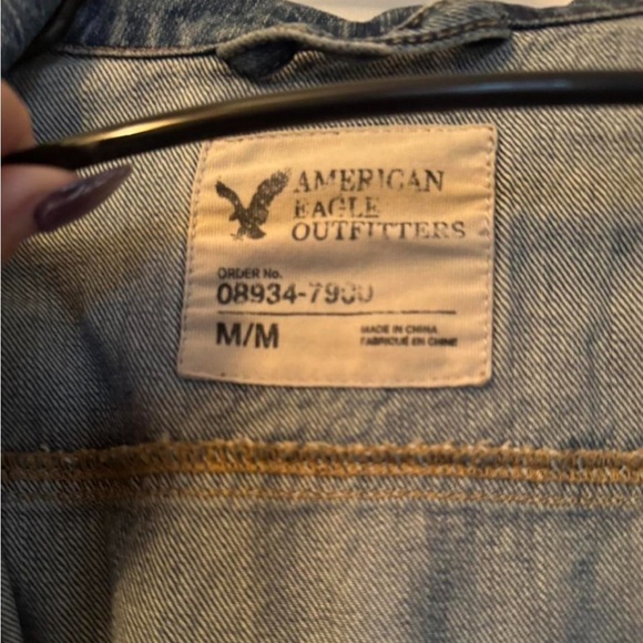 American Eagle Outfitters Classic Blue Denim Jacket men’s medium - Picture 4 of 6